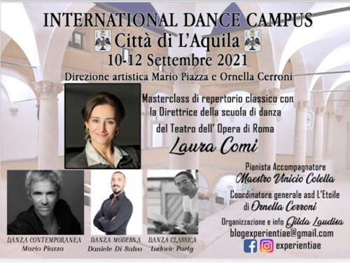 INTERNATIONAL DANCE CAMPUS Città di L’Aquila 10-12 Settembre 2021